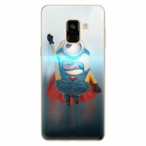 Odolné silikonové pouzdro iSaprio - Mimons Superman 02 - Samsung Galaxy A8 2018 obraz