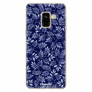 Odolné silikonové pouzdro iSaprio - Blue Leaves 05 - Samsung Galaxy A8 2018 obraz