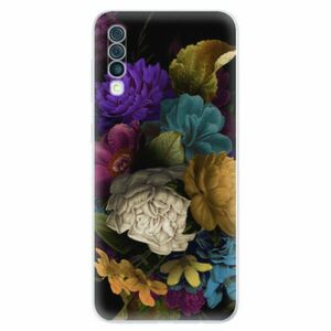 Odolné silikonové pouzdro iSaprio - Dark Flowers - Samsung Galaxy A50 obraz