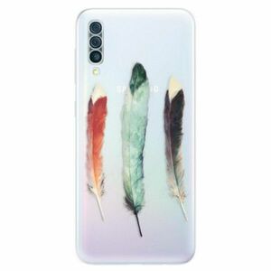 Odolné silikonové pouzdro iSaprio - Three Feathers - Samsung Galaxy A50 obraz