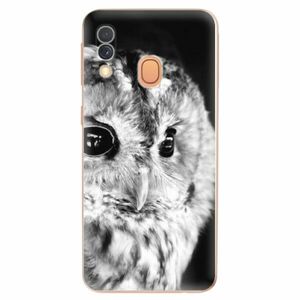 Odolné silikonové pouzdro iSaprio - BW Owl - Samsung Galaxy A40 obraz