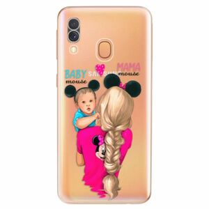 Odolné silikonové pouzdro iSaprio - Mama Mouse Blonde and Boy - Samsung Galaxy A40 obraz
