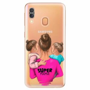 Odolné silikonové pouzdro iSaprio - Super Mama - Two Girls - Samsung Galaxy A40 obraz