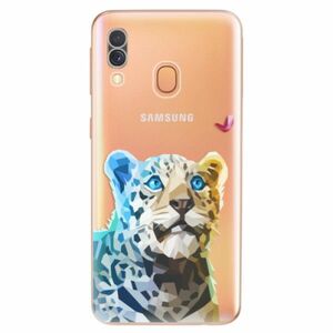 Odolné silikonové pouzdro iSaprio - Leopard With Butterfly - Samsung Galaxy A40 obraz
