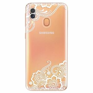 Odolné silikonové pouzdro iSaprio - White Lace 02 - Samsung Galaxy A40 obraz