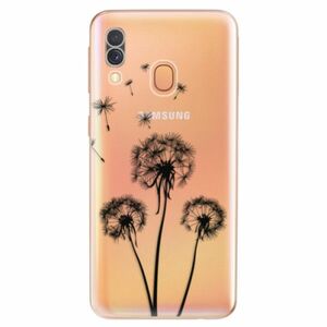 Odolné silikonové pouzdro iSaprio - Three Dandelions - black - Samsung Galaxy A40 obraz