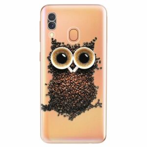 Odolné silikonové pouzdro iSaprio - Owl And Coffee - Samsung Galaxy A40 obraz
