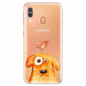 Odolné silikonové pouzdro iSaprio - Dog And Bird - Samsung Galaxy A40 obraz