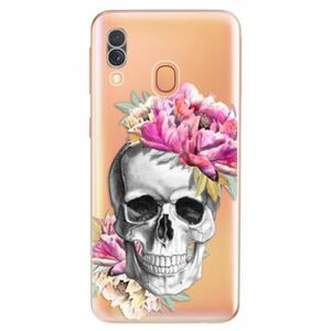 Odolné silikonové pouzdro iSaprio - Pretty Skull - Samsung Galaxy A40 obraz