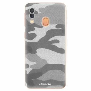 Odolné silikonové pouzdro iSaprio - Gray Camuflage 02 - Samsung Galaxy A40 obraz