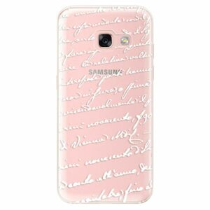 Odolné silikonové pouzdro iSaprio - Handwriting 01 - white - Samsung Galaxy A3 2017 obraz