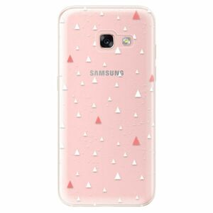 Odolné silikonové pouzdro iSaprio - Abstract Triangles 02 - white - Samsung Galaxy A3 2017 obraz