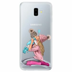 Odolné silikonové pouzdro iSaprio - Kissing Mom - Blond and Boy - Samsung Galaxy J6+ obraz
