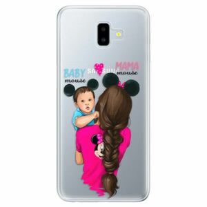 Odolné silikonové pouzdro iSaprio - Mama Mouse Brunette and Boy - Samsung Galaxy J6+ obraz