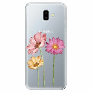 Odolné silikonové pouzdro iSaprio - Three Flowers - Samsung Galaxy J6+ obraz