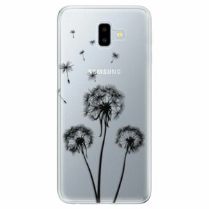 Odolné silikonové pouzdro iSaprio - Three Dandelions - black - Samsung Galaxy J6+ obraz