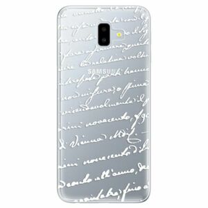 Odolné silikonové pouzdro iSaprio - Handwriting 01 - white - Samsung Galaxy J6+ obraz