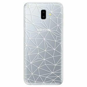 Odolné silikonové pouzdro iSaprio - Abstract Triangles 03 - white - Samsung Galaxy J6+ obraz