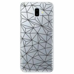 Odolné silikonové pouzdro iSaprio - Abstract Triangles 03 - black - Samsung Galaxy J6+ obraz