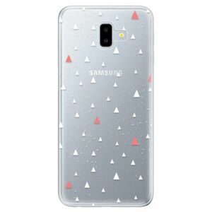Odolné silikonové pouzdro iSaprio - Abstract Triangles 02 - white - Samsung Galaxy J6+ obraz
