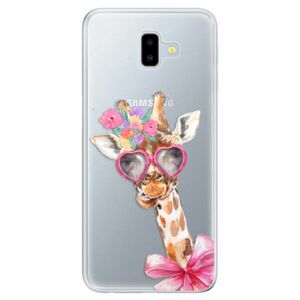 Odolné silikonové pouzdro iSaprio - Lady Giraffe - Samsung Galaxy J6+ obraz