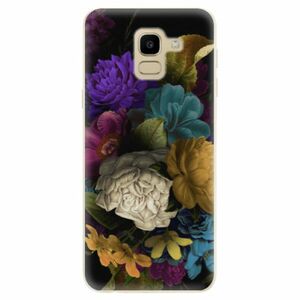Odolné silikonové pouzdro iSaprio - Dark Flowers - Samsung Galaxy J6 obraz