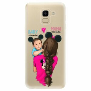 Odolné silikonové pouzdro iSaprio - Mama Mouse Brunette and Boy - Samsung Galaxy J6 obraz