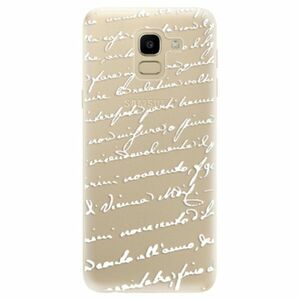 Odolné silikonové pouzdro iSaprio - Handwriting 01 - white - Samsung Galaxy J6 obraz