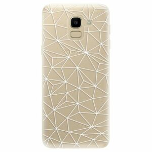 Odolné silikonové pouzdro iSaprio - Abstract Triangles 03 - white - Samsung Galaxy J6 obraz