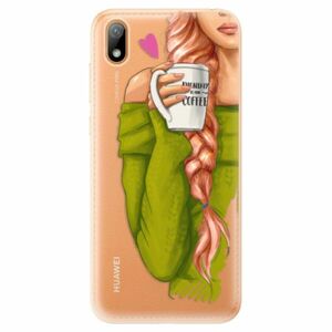 Odolné silikonové pouzdro iSaprio - My Coffe and Redhead Girl - Huawei Y5 2019 obraz