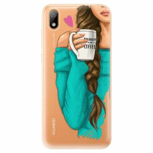 Odolné silikonové pouzdro iSaprio - My Coffe and Brunette Girl - Huawei Y5 2019 obraz
