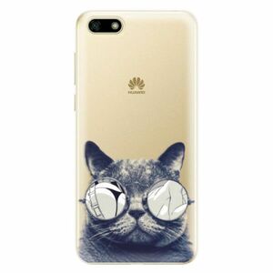 Odolné silikonové pouzdro iSaprio - Crazy Cat 01 - Huawei Y5 2018 obraz