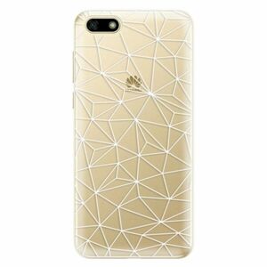 Odolné silikonové pouzdro iSaprio - Abstract Triangles 03 - white - Huawei Y5 2018 obraz