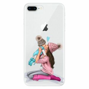 Odolné silikonové pouzdro iSaprio - Kissing Mom - Brunette and Boy - iPhone 8 Plus obraz