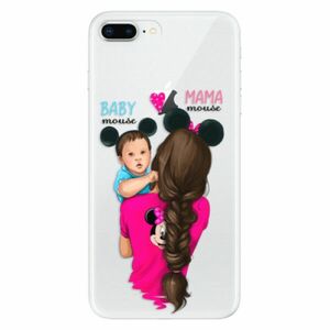 Odolné silikonové pouzdro iSaprio - Mama Mouse Brunette and Boy - iPhone 8 Plus obraz