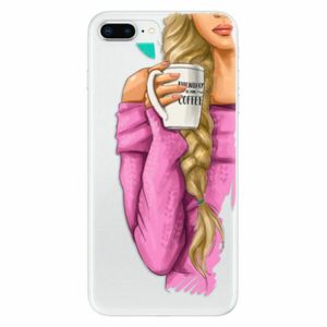 Odolné silikonové pouzdro iSaprio - My Coffe and Blond Girl - iPhone 8 Plus obraz