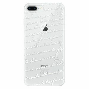 Odolné silikonové pouzdro iSaprio - Handwriting 01 - white - iPhone 8 Plus obraz