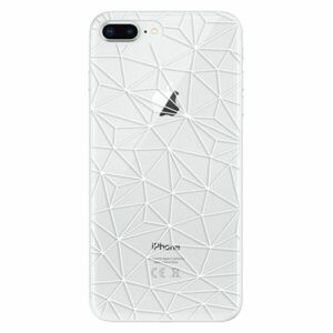 Odolné silikonové pouzdro iSaprio - Abstract Triangles 03 - white - iPhone 8 Plus obraz