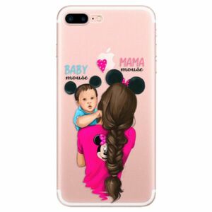 Odolné silikonové pouzdro iSaprio - Mama Mouse Brunette and Boy - iPhone 7 Plus obraz