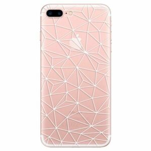 Odolné silikonové pouzdro iSaprio - Abstract Triangles 03 - white - iPhone 7 Plus obraz