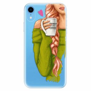 Odolné silikonové pouzdro iSaprio - My Coffe and Redhead Girl - iPhone XR obraz