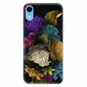 Odolné silikonové pouzdro iSaprio - Dark Flowers - iPhone XR obraz