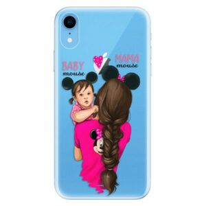 Odolné silikonové pouzdro iSaprio - Mama Mouse Brunette and Girl - iPhone XR obraz