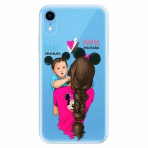 Odolné silikonové pouzdro iSaprio - Mama Mouse Brunette and Boy - iPhone XR obraz