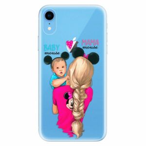 Odolné silikonové pouzdro iSaprio - Mama Mouse Blonde and Boy - iPhone XR obraz