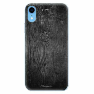 Odolné silikonové pouzdro iSaprio - Black Wood 13 - iPhone XR obraz