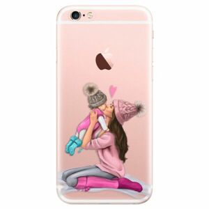Odolné silikonové pouzdro iSaprio - Kissing Mom - Brunette and Girl - iPhone 6 Plus/6S Plus obraz