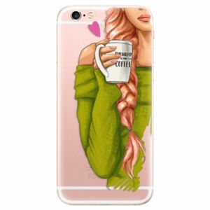 Odolné silikonové pouzdro iSaprio - My Coffe and Redhead Girl - iPhone 6 Plus/6S Plus obraz