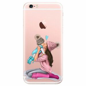 Odolné silikonové pouzdro iSaprio - Kissing Mom - Brunette and Boy - iPhone 6 Plus/6S Plus obraz