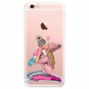 Odolné silikonové pouzdro iSaprio - Kissing Mom - Blond and Girl - iPhone 6 Plus/6S Plus obraz